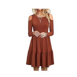 Casual burnt orange dress